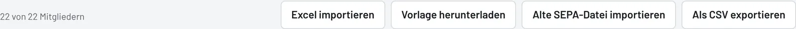 Knöpfe unter der Mitgliederliste